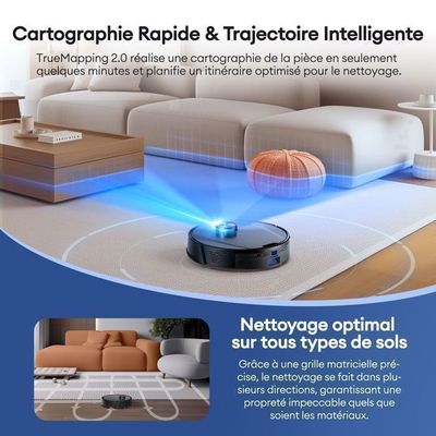 1 Robot Aspirateur Rechargeable Automatique Pour Nettoyer Les Cheveux