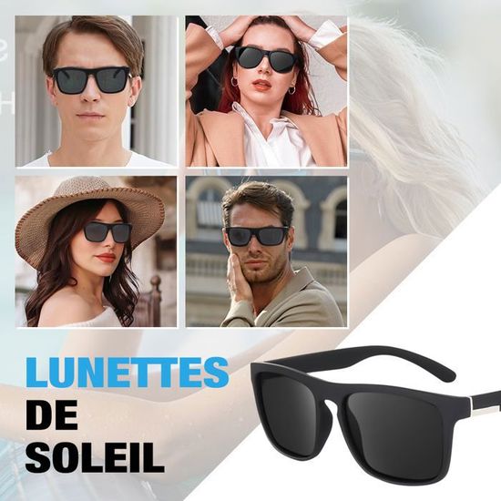Lunettes De Soleil Pilote Polarisées Pour Homme Femme Mode Classique