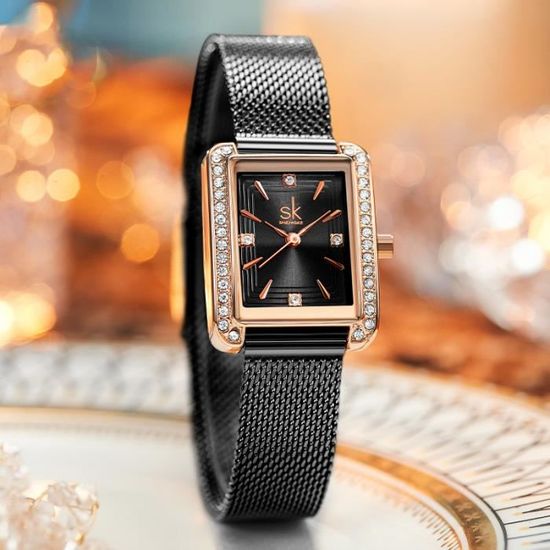 2 Montres Femme Lorentini & Tiazhe - Coloris Noir & Argent, Occasion (piles à Changer)