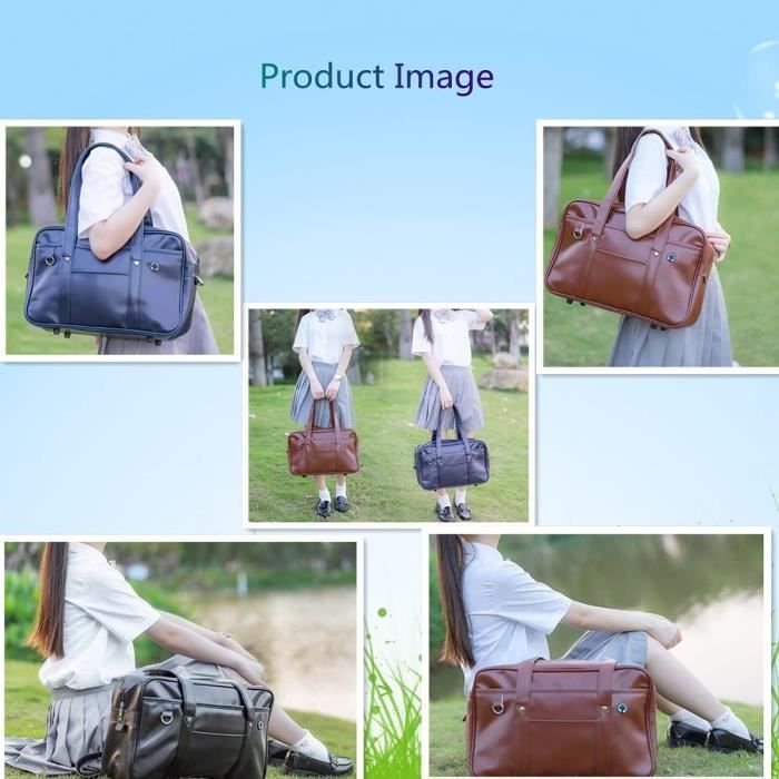 Popyes Sac D'école Japonais, Sac à Main Style Japonais Avec Porte-monnaie, Sac à Main Lycée Femme JK Uniforme Sac à Bandoulière Kawaii Pour Filles (Rose