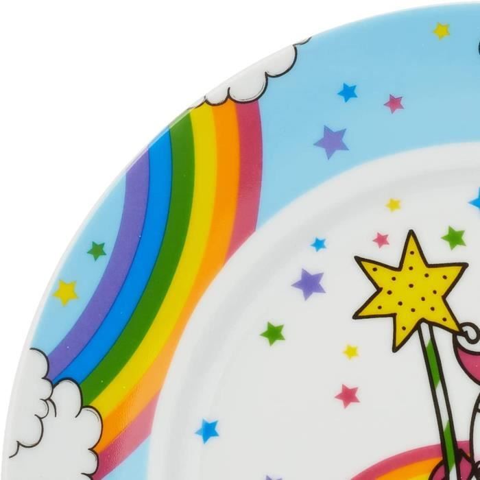 Licorne Assiettes En Papier Rainbow Pastel Party Vaisselle Conte