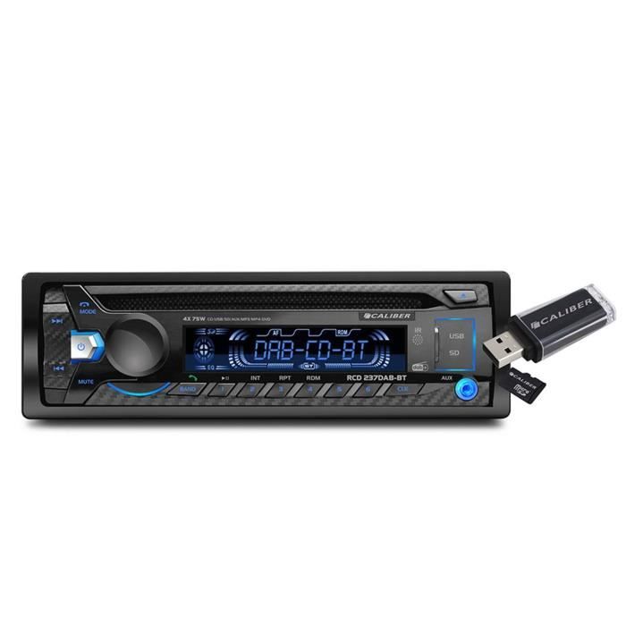 Autoradio RGB Caliber RCD237DAB-BT - Radio, DAB, lecteur de cartes SD, USB  - 4 x 75 watts - Cdiscount Auto