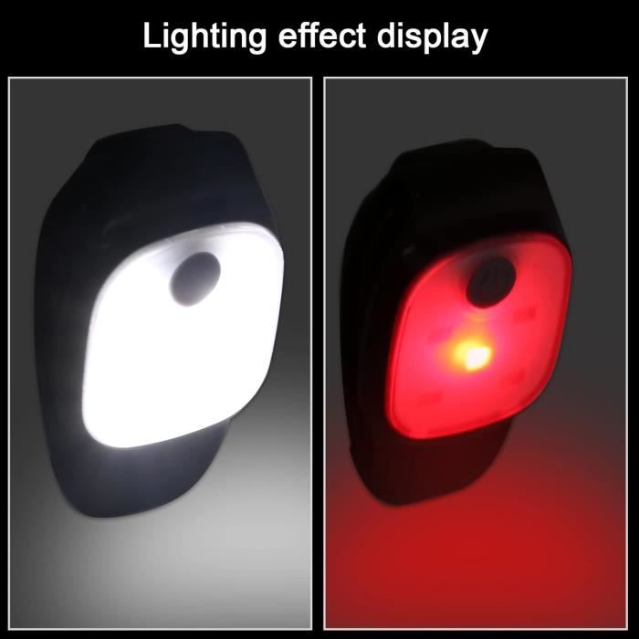 2 Pièces Lumières de Course à Clip - Lampe à Clip LED avec 4 Modes