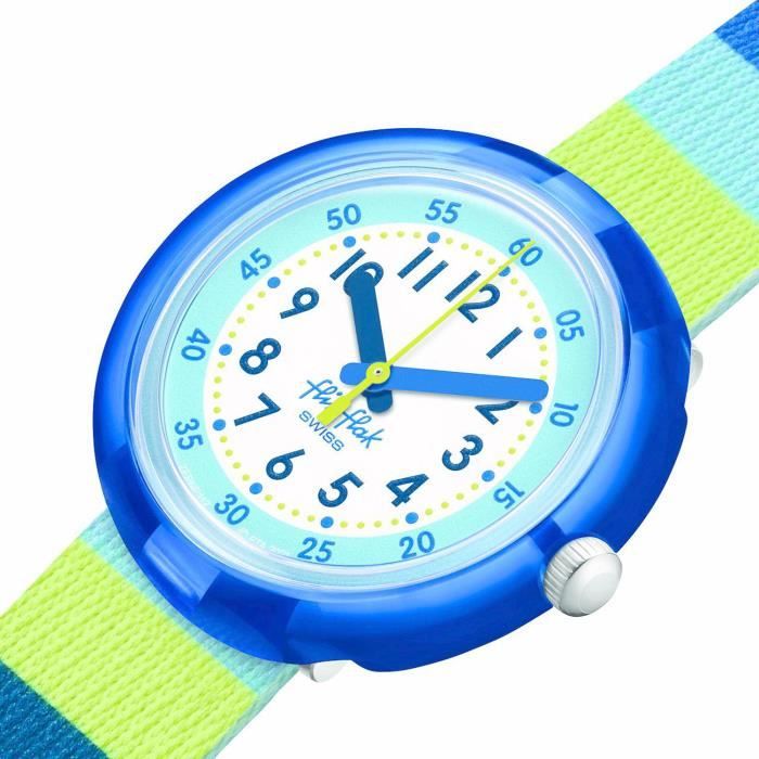 Gar on Flik Flak Montre Flik Flak Stripy Blue Achat vente