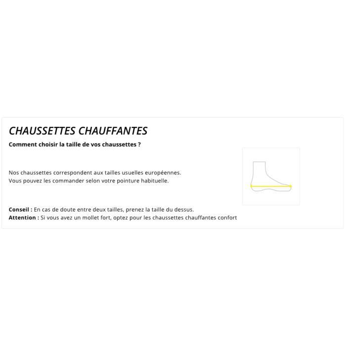 Chaussettes chauffantes G HEAT confort 1 paire de batteries Mixte Noir Cdiscount Sport
