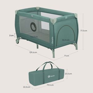 Lit de Chevet pour Bébé Berceau Lit Pliant Portable Berceau Réglable avec Rangement Gris/Noir