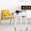 FBT38-WN SoBuy/® Table caf/é Design avec Support /à Tasses Table d/’appoint Ronde 3 Pieds