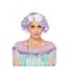 perruque femme violette