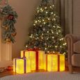 vidaXL Boîtes de Noël lumineuses 3 pcs 64 LED blanc chaud 356244-0