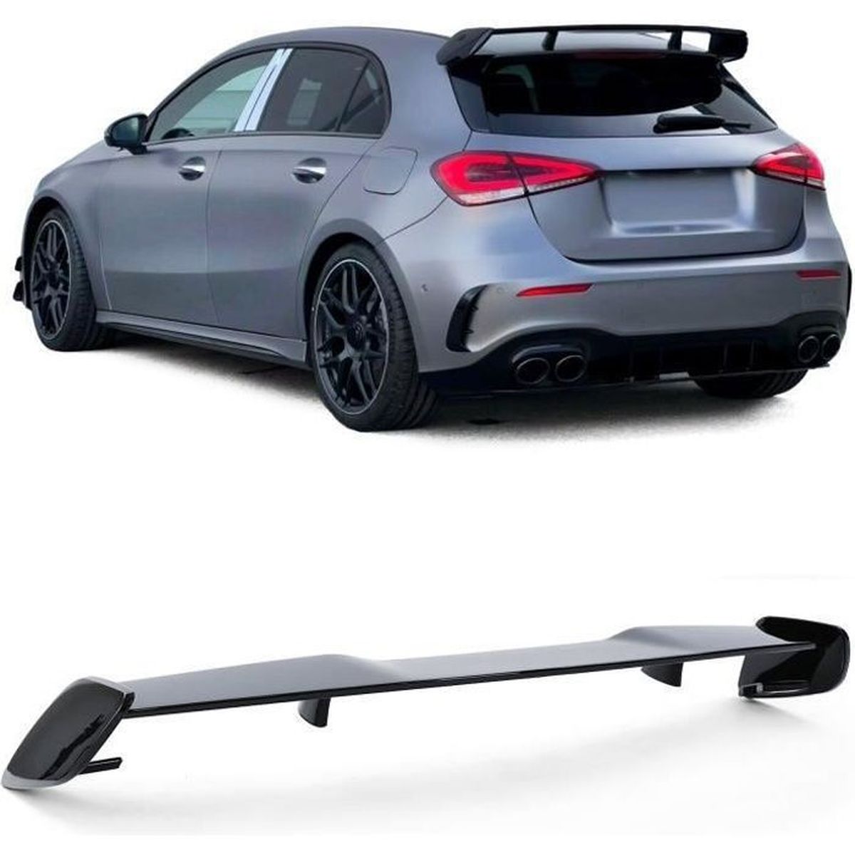 Aileron Arrière Universel Style Carbone - Pour Classe A, Série 1, Focus Et Plus