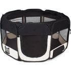 IAMS CHIEN Parc à Chiots Chiens, Enclos pour animaux Pliable Noir