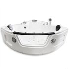 SIMBA SRL SIMBA Baignoire balnéo massante d'angle Miami - Hydromassage - Chromothérapie - Radio - 135x135cm