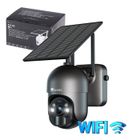 Ctronics Caméra Surveillance Solaire 2K-3MP WiFi 2.4GHZ Extérieure avec Panneau Solaire Batterie 10000mAh Détection PIR Vision 25M