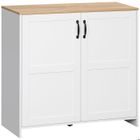 HOMCOM - Meuble de rangement - Panneaux de particules - 90x39.5x88cm - Blanc