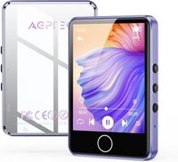 AGPTEK 64Go Lecteur MP3,Lecteur MP3 Bluetooth 5.3,2.8 Pouces Écran Tactile Complet, Haut-Parleur Intégré, Qualité Sonore