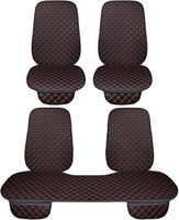 Lupex shop - Housse de siège auto universelle, 3 pièces, 2 avant et 1 arrière, tessu PVC Noir/Rouge (7pz) LS26