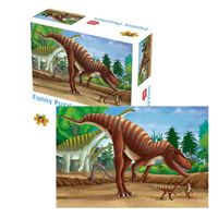 Puzzle Dinosaure Dans Puzzle 100 pieces - Allosaurus et Wanlong, 25,4*38,1cm, 500g, Papier - Jouets Educatifs Pour Enfants