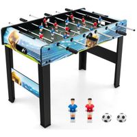 Baby foot - COSTWAY - Mini jeu de football sur table - Pieds amovibles - Idée cadeau pour adultes et enfants