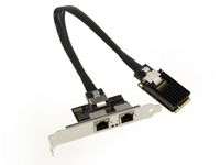 Carte Mini PCI EXPRESS (MiniPCIE) - 2 PORTS RJ45 LAN GIGABIT ethernet avec Chipset Intel I350 - mPCIe NIC 10 / 100 / 1000