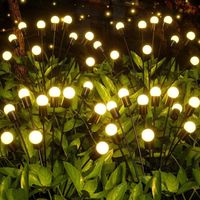 Lampe Solaire Jardin - MARSEE - 10 LED Lucioles - Étanche IP65 - Blanc - Énergie Solaire - Contemporain