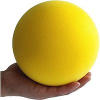 Balle en Mousse Souple et silencieuse-Balle en éponge-pour activités en intérieur-Kickball, Dodgeball,Balle de Terrain de Jeu-Jaune
