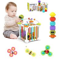 Jouet montessori pour bébé,12PCS Trieur de Formes pour Bébé, Les Tout-Petits de 1 à 3 Ans