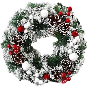 Couronne de Noël Couronne de l'Avent de Noël pour portes extérieures et