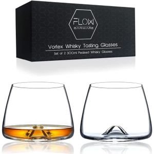WHISKY BOURBON SCOTCH Lot De 2 Verres À Whisky En Cristal - Coffret Cade