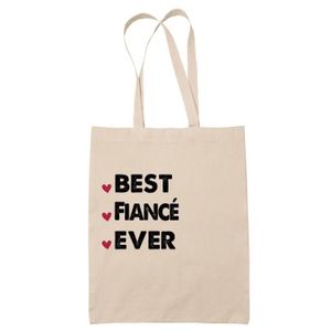 SAC SHOPPING Sac Tote Bag Best Fiancé Ever | Idée Cadeau Couple