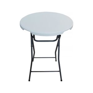 MANGE-DEBOUT Table haute pliante en plastique Ø 80 cm 