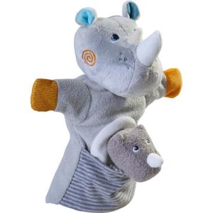 THÉÂTRE - MARIONNETTE Marionnette à main Rhino avec bébé junior - HABA -