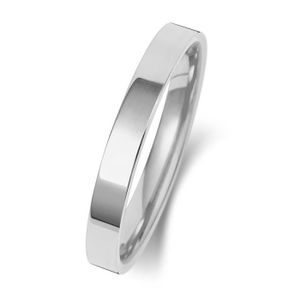 ALLIANCE - SOLITAIRE Alliance Homme-Femme 2,5mm Plat-Confort Platine 950 30968