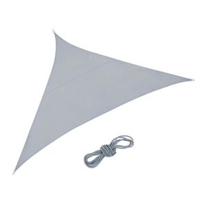 VOILE D'OMBRAGE Voile d'ombrage triangle PES gris clair - 4052025888152