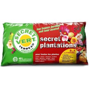 TERREAU - SABLE Secret Plantations terreau Bio pour Toutes Les Plantes 40 litres145