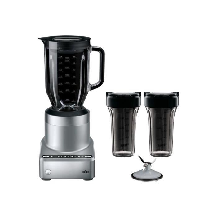 Braun PowerBlend JB7192 Bol mixeur blender 1.6 1000 Watt inoxydable - Cdiscount Electroménager