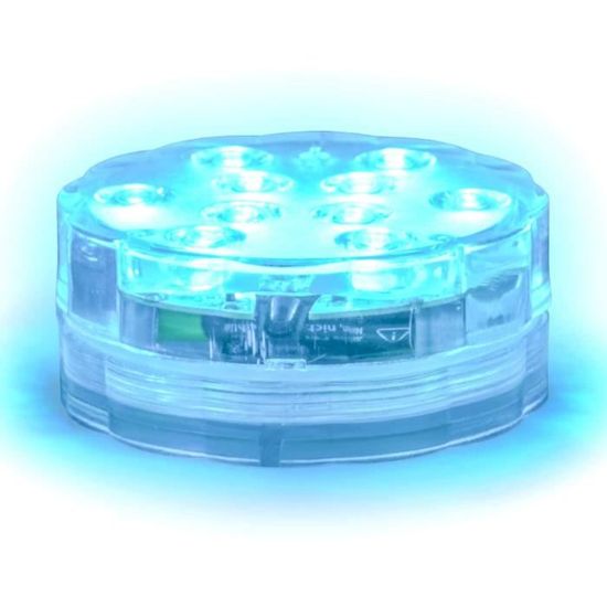 Lot de 2 lampes submersibles étanches à LED RVB pour décoration de ...