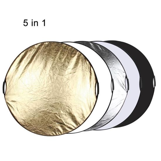 5-en-1 110cm Réflecteur de Lumière Pliable Portable Rond Multi-Disque
