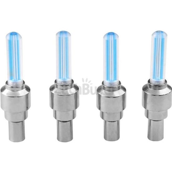 2 Bouchons De Valve LED Multicolores - Pour Voiture, Moto, Scooter, Vélo - Neufs Sous Blister
