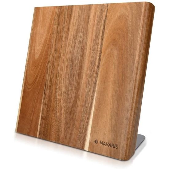 Bloc aimanté en bois - Range couteau cuisine vide