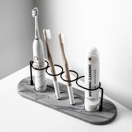 Ghzste Lot de 3 brosses à dents à trois têtes en forme de V avec poils souples - Pour adulte - Multicolore
