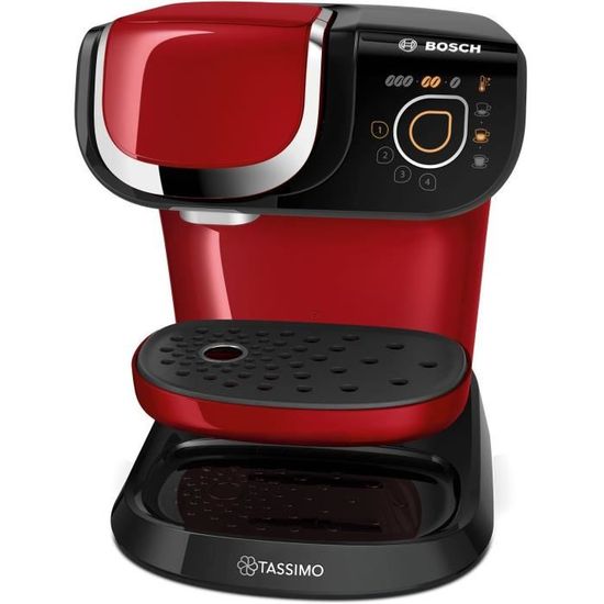 Machine à café TASSIMO BOSCH TAS6503 - Rouge - Multi-boissons - Réservoir d'eau 1,3L - Arrêt automatique