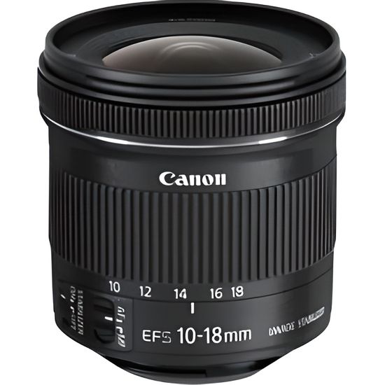 Objectif photo CANON EF-S 10-18 IS STM ultra grand-angle avec stabilisateur d'image