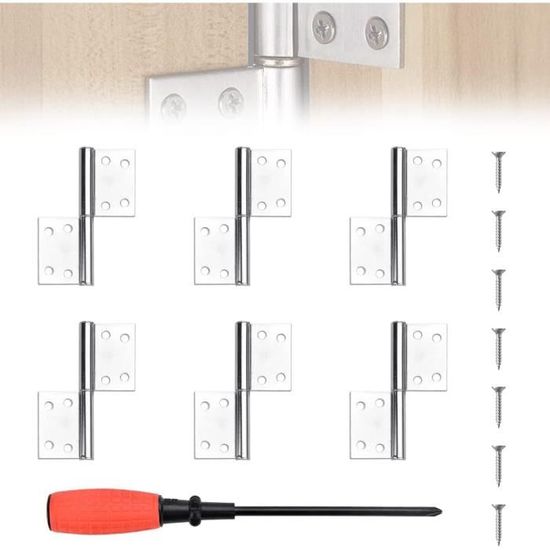Roeasy 380818 Ferrures De Porte En Acier Inoxydable Longue Charnière à
