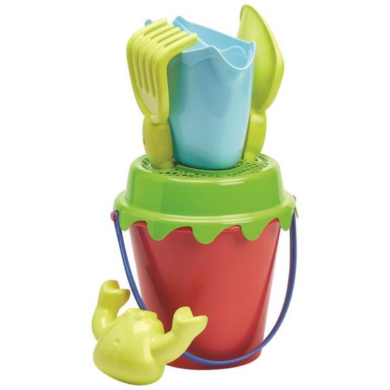 Seau De Plage Garni Phoque 17 Cm + Arrosoir Pelle Rateau Moule - Jouets Bac A Sable Enfant Bebe Fabrique En Italie Seau De Plage Garni Phoque 17 Cm + Arrosoir Pelle Rateau Moule - Jouets Bac A Sable Enfant Bebe Fabrique En Italie