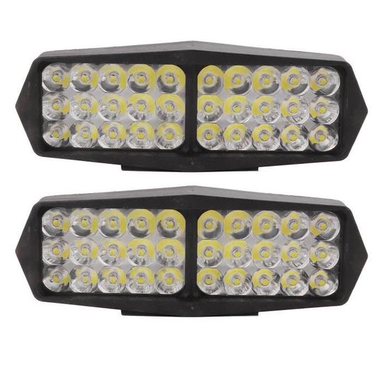 Lot De 4 Projecteurs LED 12W Carrés – Phares De Travail Puissants 10-30V, Étanches IP67, Idéal Tracteur, SUV, UTV, ATV, Bateau