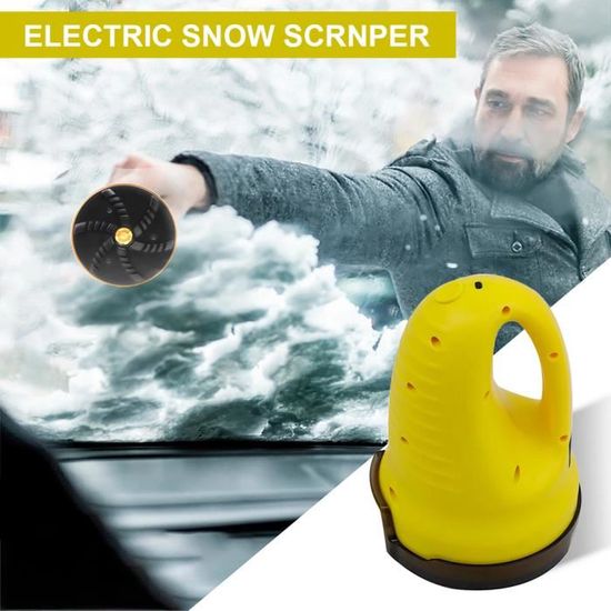 Grattoir à Glace Chauffant électrique Pour Voiture - Hiver 26,5 Cm - Argent/noir