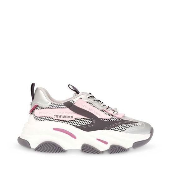 Chaussures Femme Steve Madden Talon Compensé - Taille 7 - Rose Cuir Verni - Occasion - Fabriqué En Italie