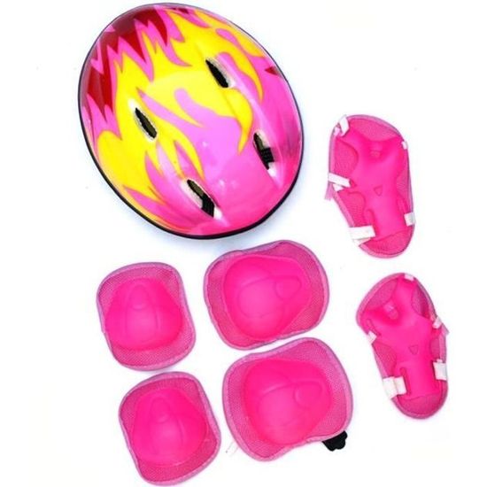 Kit Protection Enfant 6 En 1 - Genouillères, Coudières, Protège-Poignets - Pour Roller, Skate, Vélo - 3-14 Ans