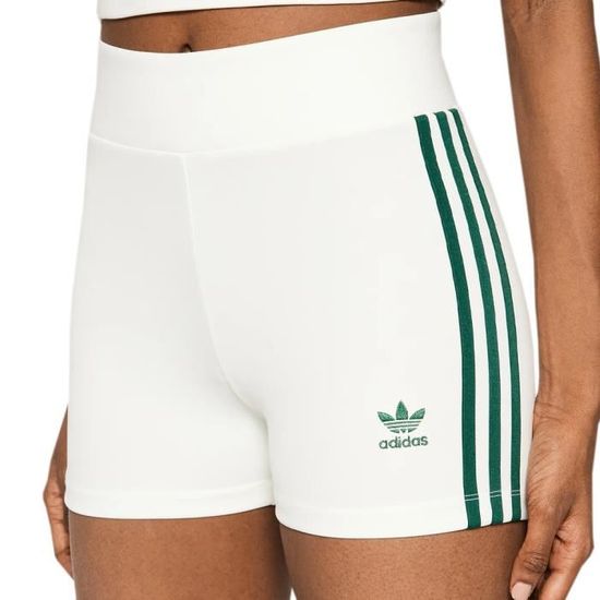 Short cycliste Blanc Vert Femme Adidas Booty Green Cdiscount Pret a Porter