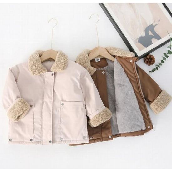Veste Polaire à Capuche Pour Bébé - Manteau Léger D'hiver - Gilet Chaud Garçon Fille 1-8 Ans